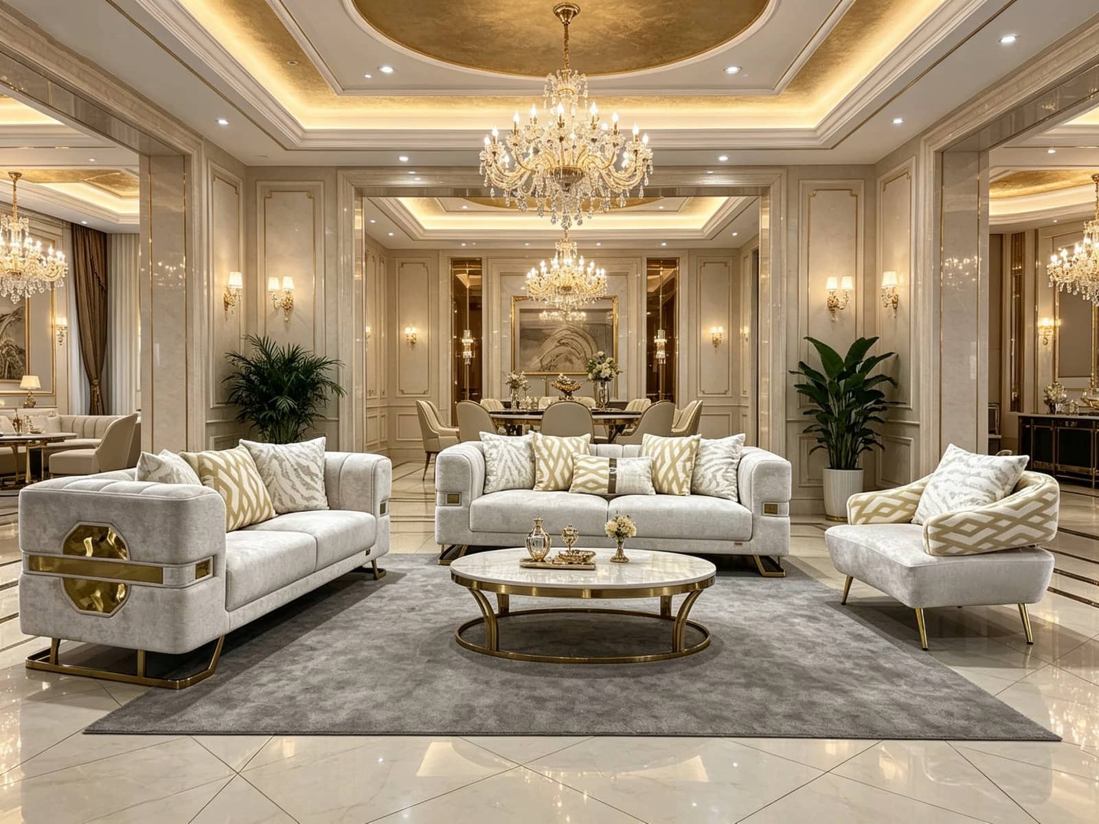 SOPHIA GREY VELVET SOFA SET at Trendz Furniture, Edmonton
