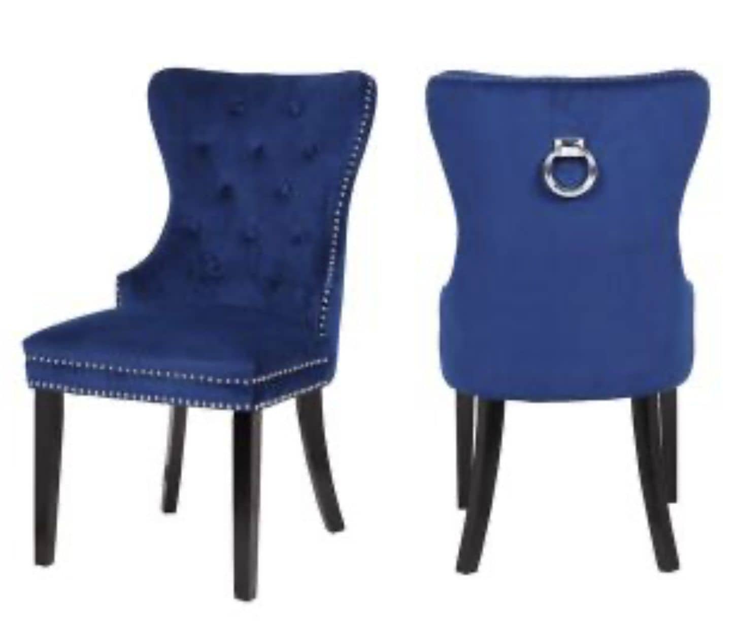Erica Wood Legs - Navy — Dining Chair | Trendz Furniture