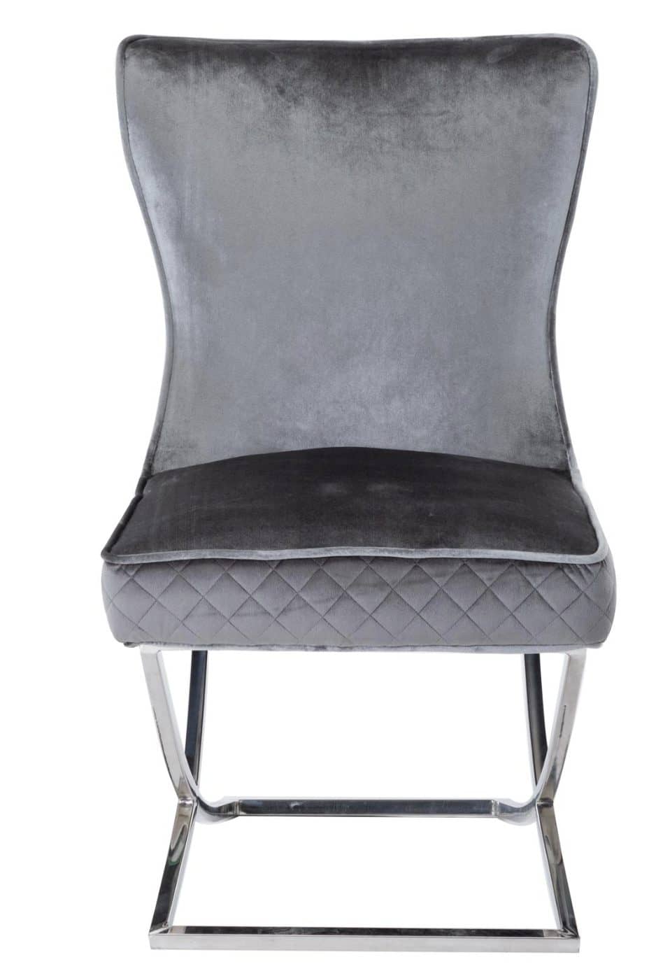 Janet Silver Legs - Dark Grey — Dining Chair | Trendz Furniture