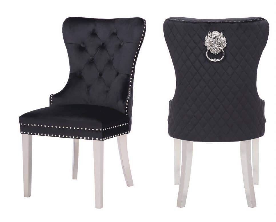 Simba Silver Legs - Black — Dining Chair | Trendz Furniture