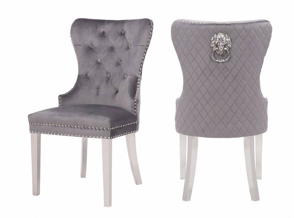 Simba Silver Legs - Dark Grey — Dining Chair | Trendz Furniture