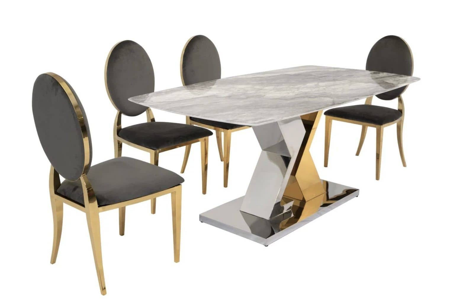 Philip & Zara Signature Glam Dining Set (c) — Dining Table | Trendz Furniture