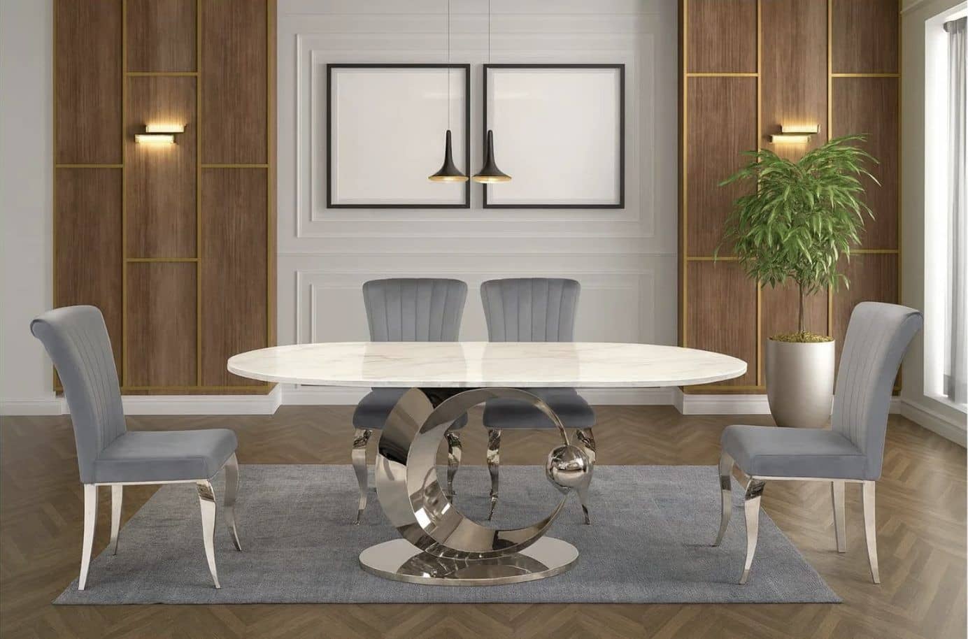 Moon & Lincoln Elegance Dining Set (c) — Dining Table | Trendz Furniture