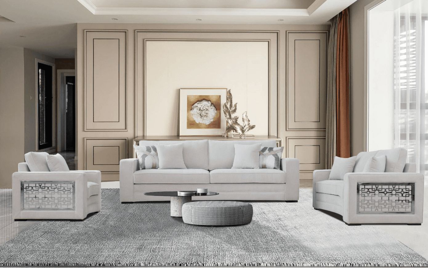 Havana Velvet Sofa - Beige — Sofa | Trendz Furniture