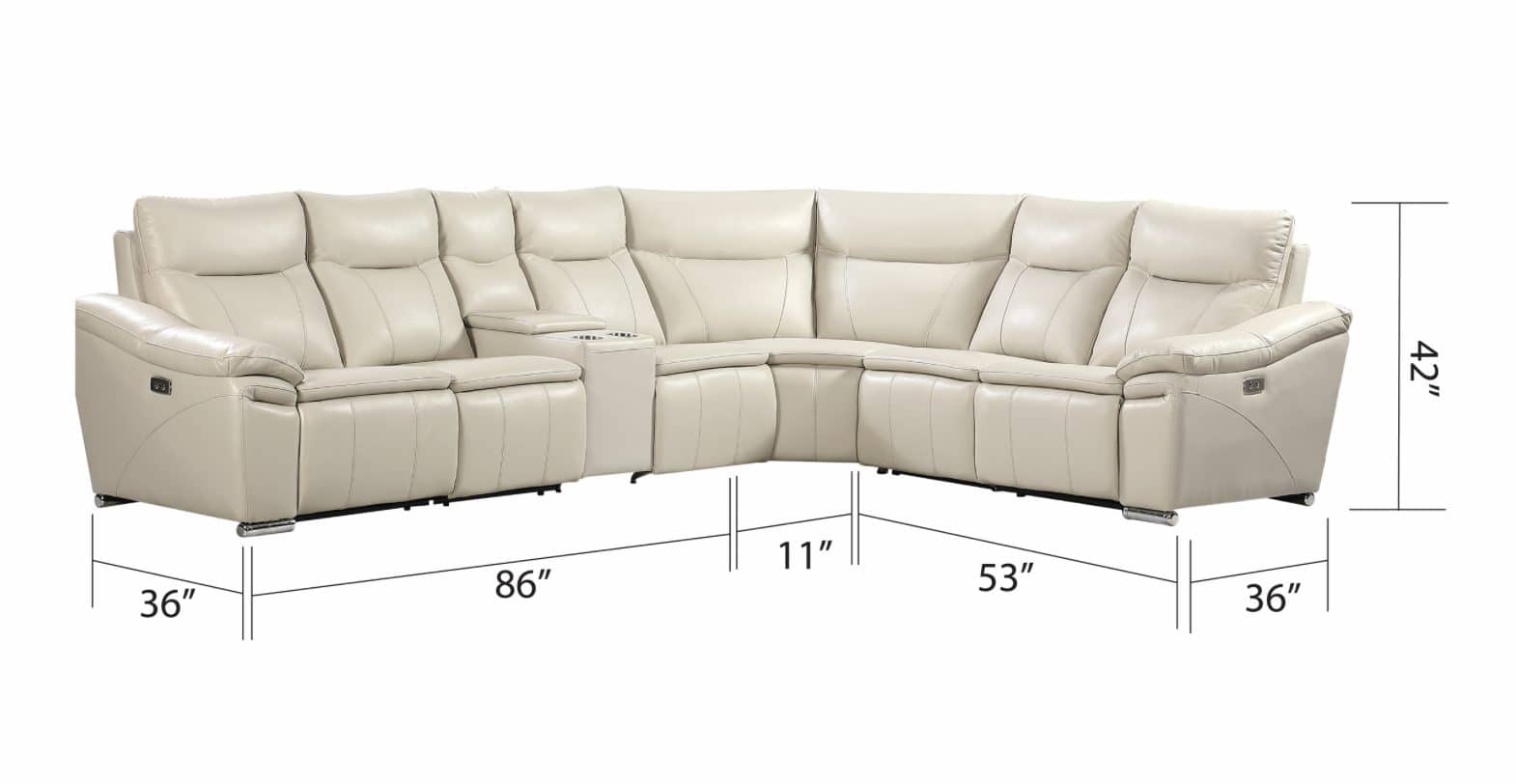 Eliana Beige — Sectional Sofa | Trendz Furniture