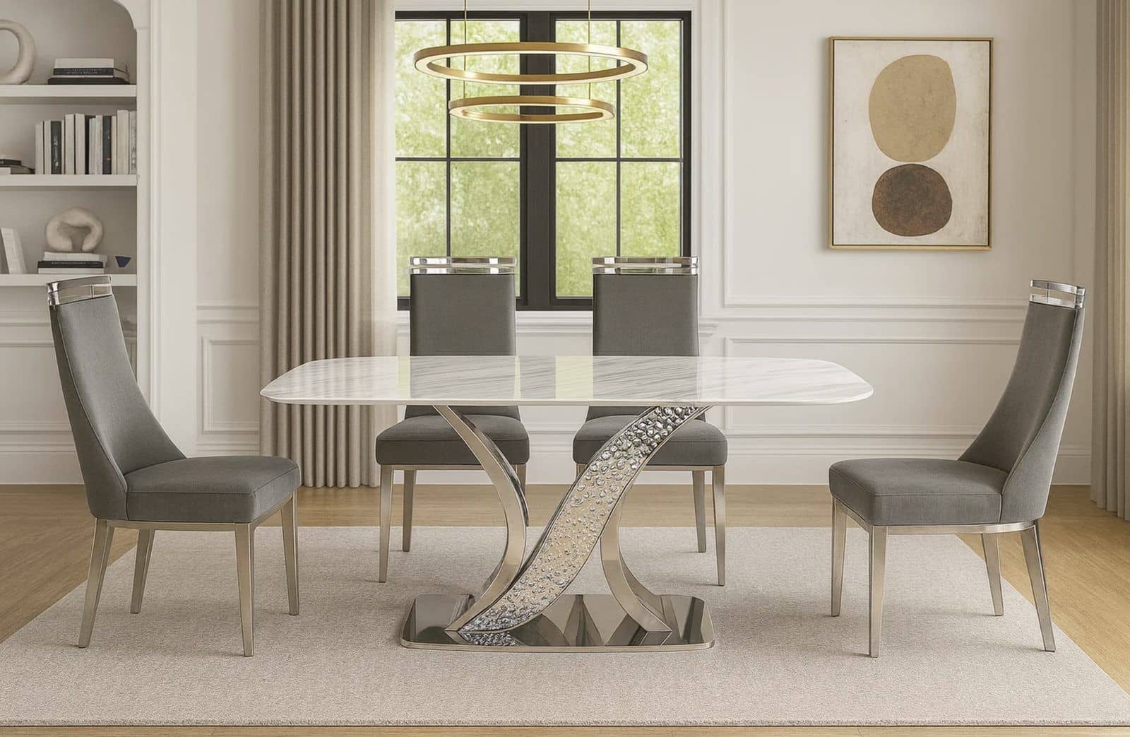 Orchid & Capri Luxury Dining Set (c) — Dining Table | Trendz Furniture