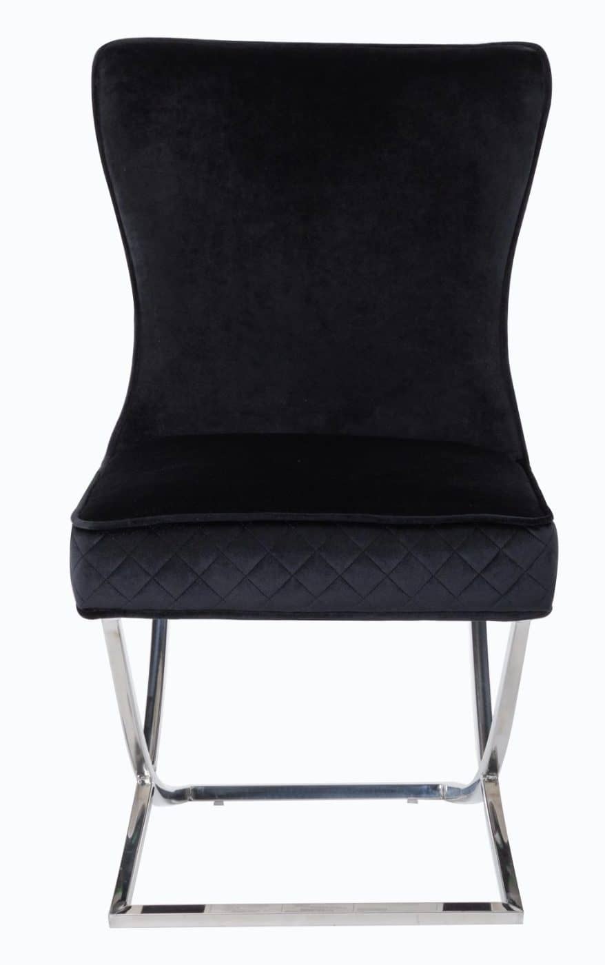 Janet Silver Legs - Black — Dining Chair | Trendz Furniture