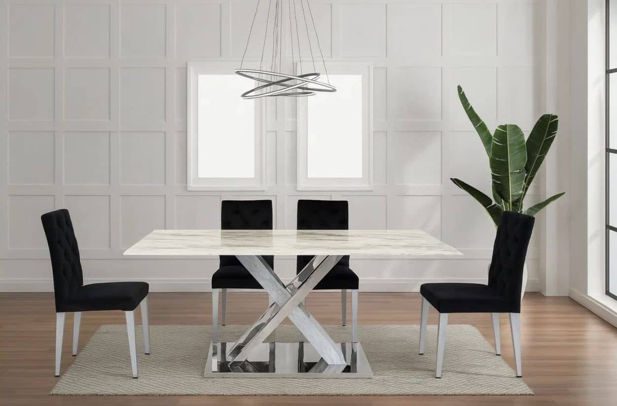 Naples & Roma Modern Elegance Dining Set (c) — Dining Table | Trendz Furniture