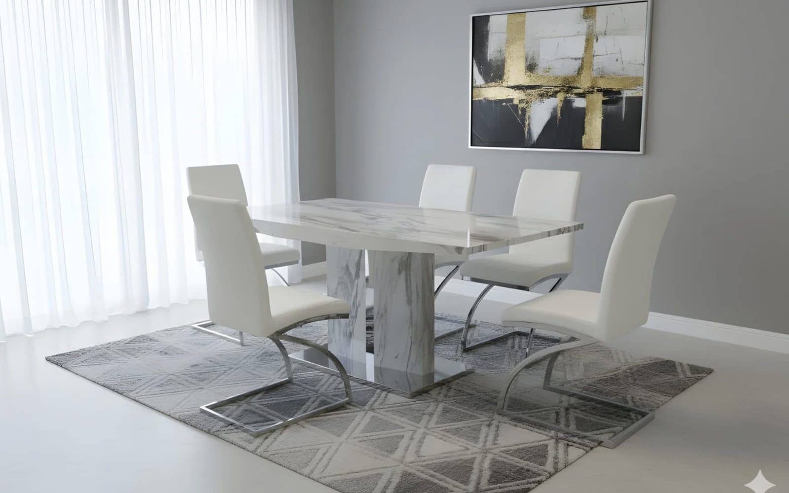 Nicholas & Monalisa Luxury Dining Set (c) — Dining Table | Trendz Furniture
