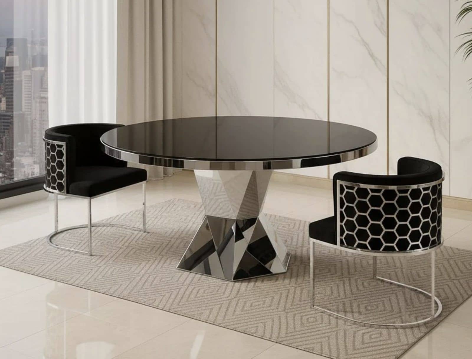 Majestic & Cinderella Luxe Dining Set (c) — Dining Table | Trendz Furniture