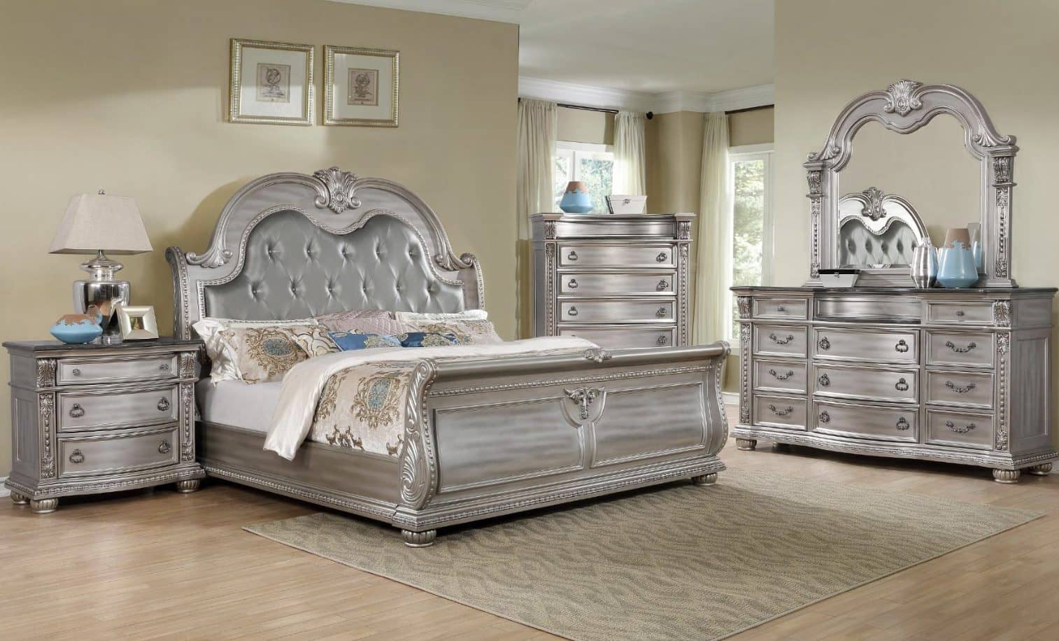 Roma Champagne — Bed Set | Trendz Furniture