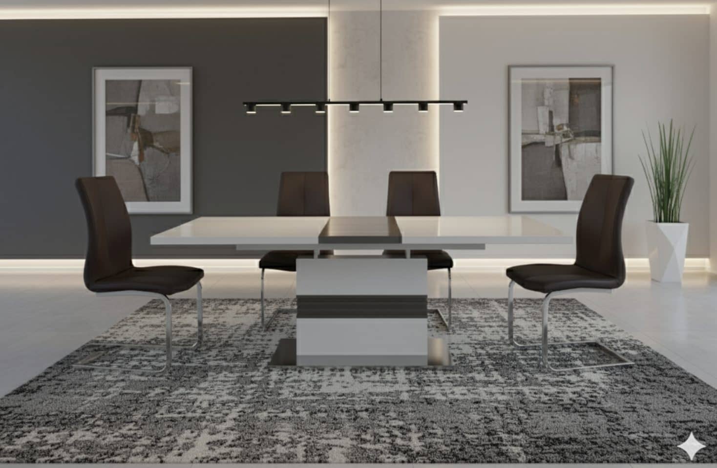 Maxwell & Victory Extendable Dining Set (c) — Dining Table | Trendz Furniture