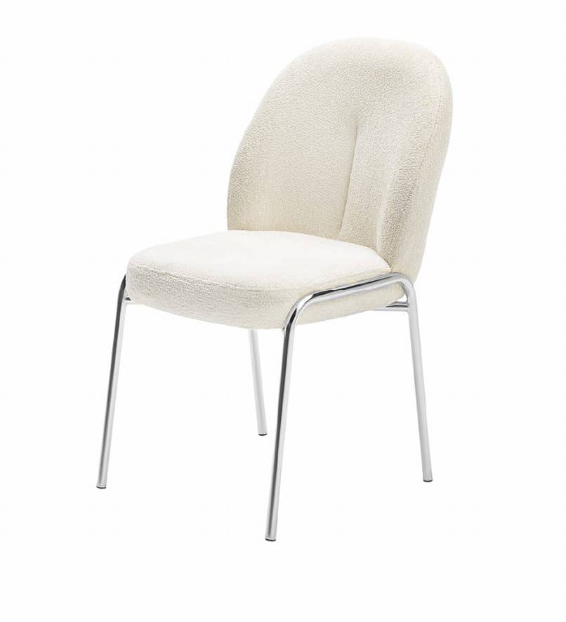 Topaz Silver Legs - White — Dining Chair | Trendz Furniture