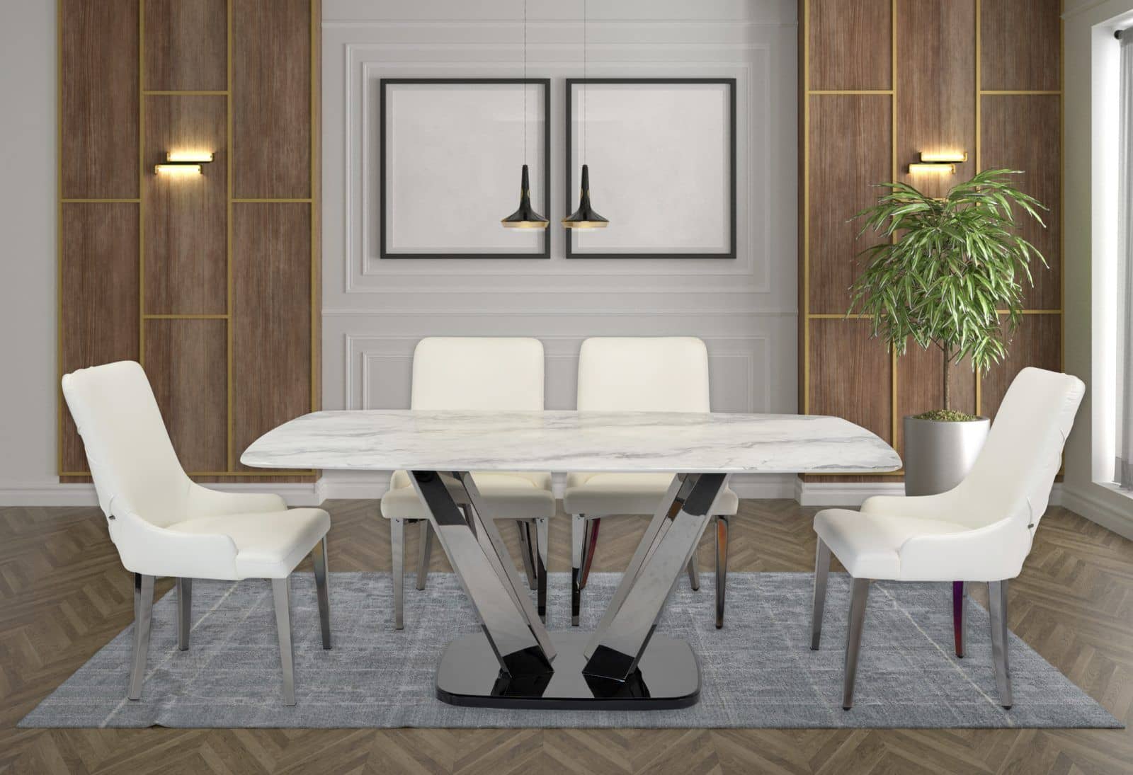 Prince & Bianca Luxe Dining Set (c) — Dining Table | Trendz Furniture