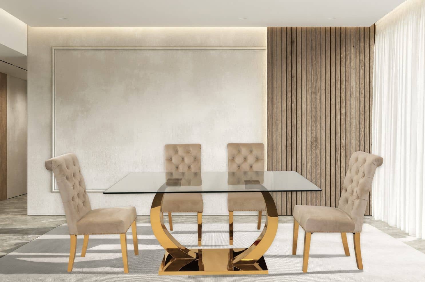 Logan & Honey Dining Set (c) — Dining Table | Trendz Furniture