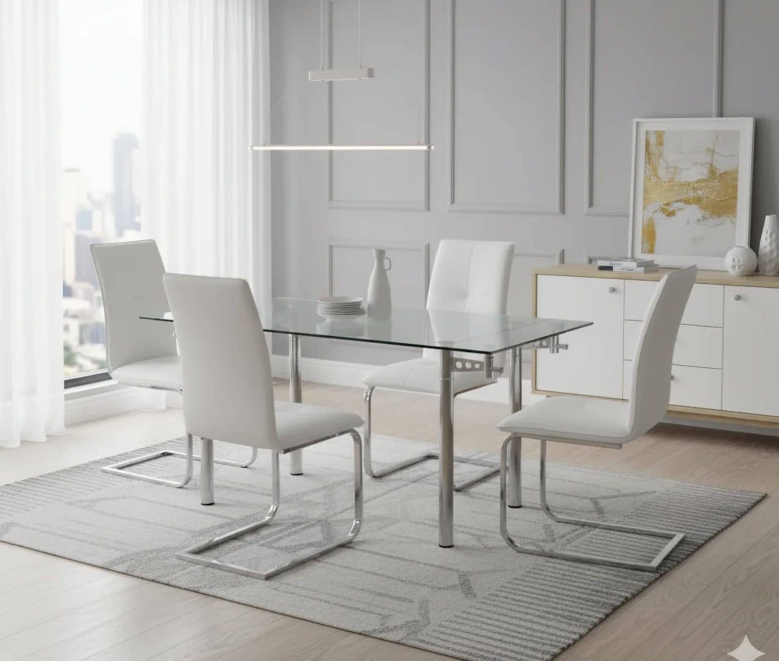 Michael & Apex Extendable Dining Set (c) — Dining Table | Trendz Furniture
