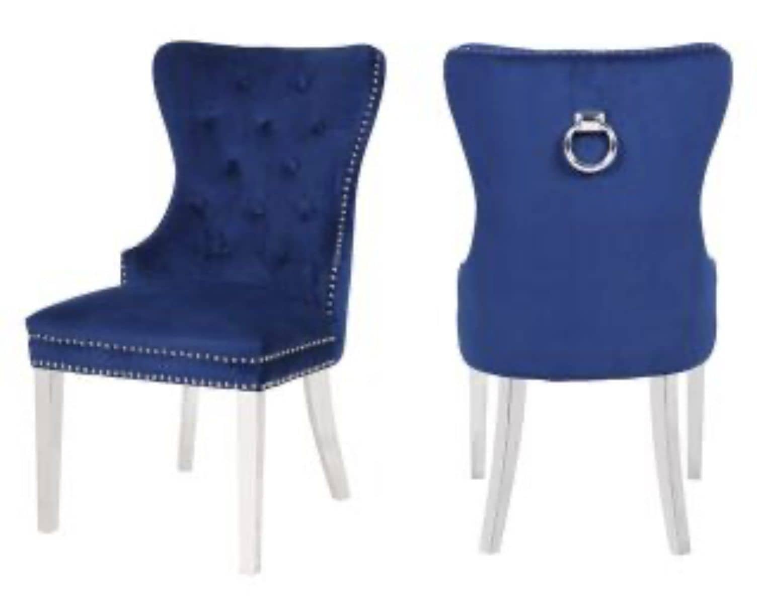 Erica Silver Legs - Navy — Dining Chair | Trendz Furniture