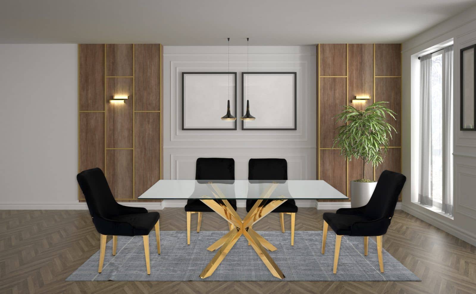 Lorenzo & Bianca Luxurious Dining Set (c) — Dining Table | Trendz Furniture