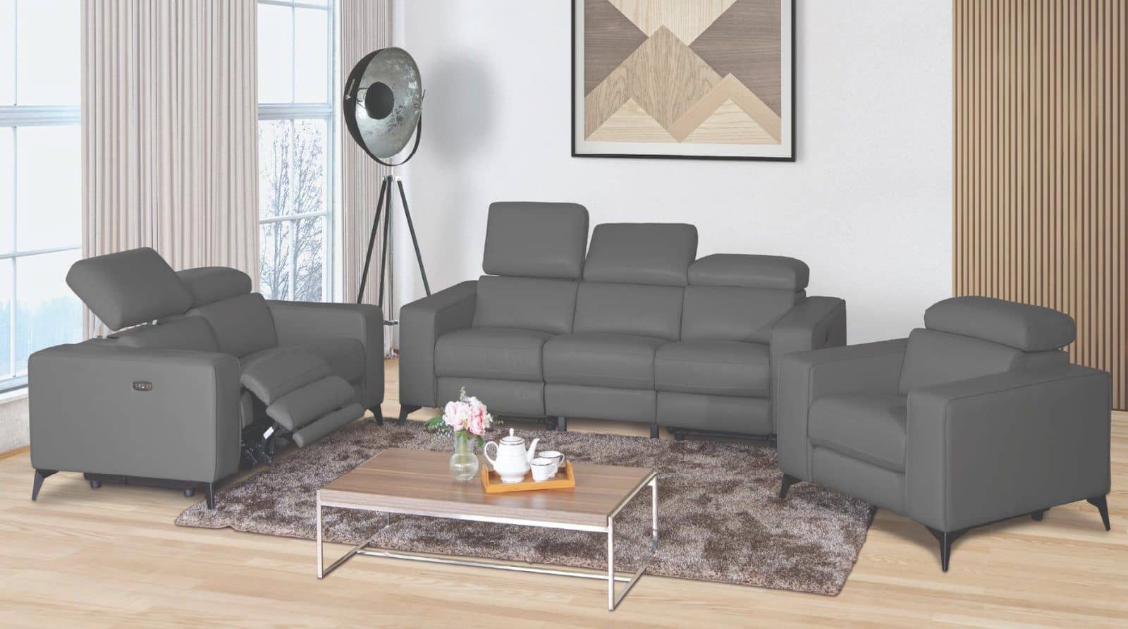 Amiya Brown — Recliner Sofa | Trendz Furniture