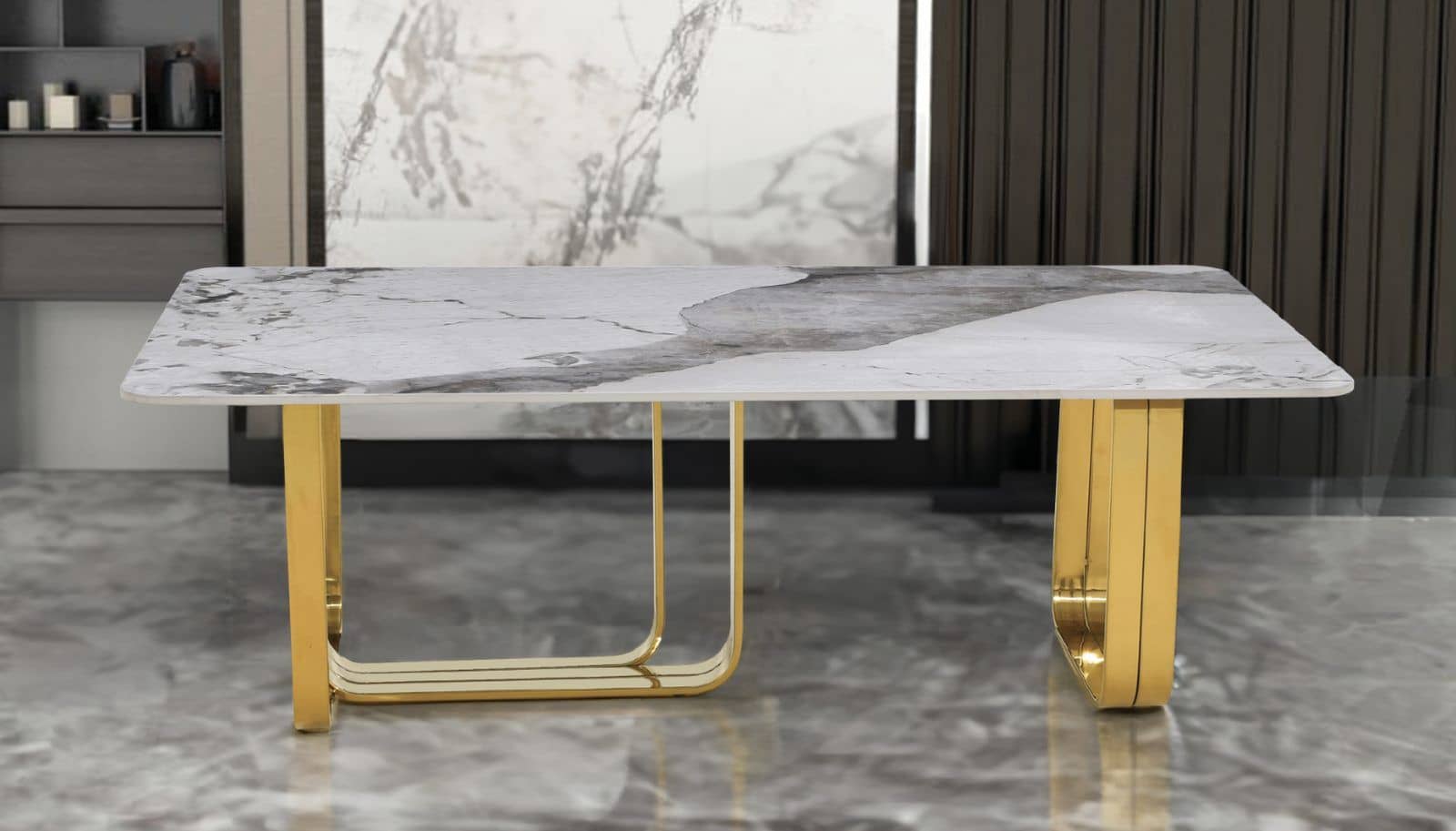 Abby Marble Gold — Coffee Table | Trendz Furniture