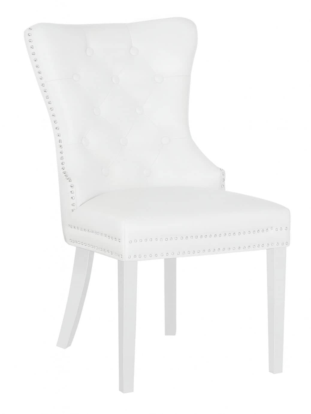 Erica Silver Legs - Pu White — Dining Chair | Trendz Furniture