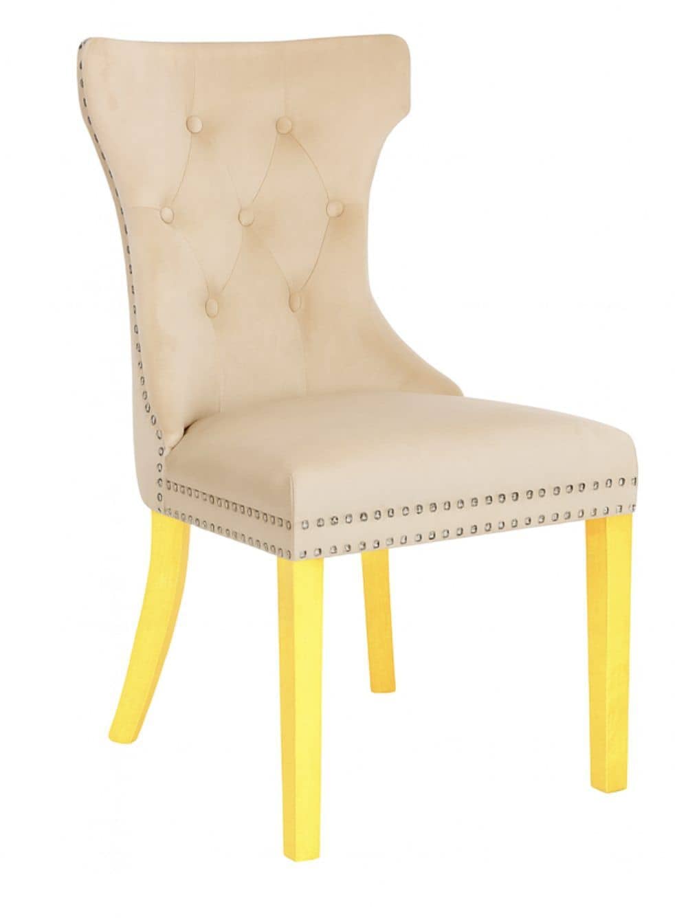 Rita Gold Legs - Beige — Dining Chair | Trendz Furniture