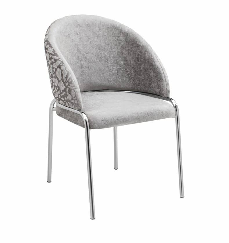Onyx Silver Legs - Grey — Dining Chair | Trendz Furniture