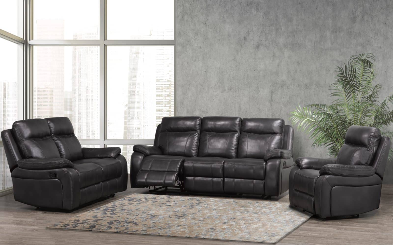 Duke Dark Grey — Recliner Sofa | Trendz Furniture