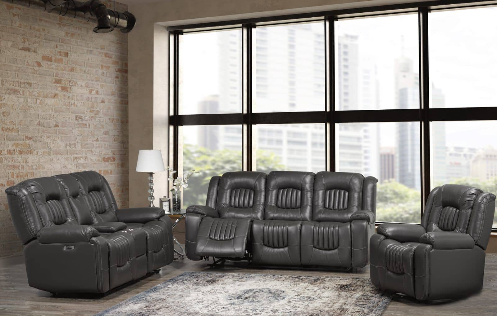 Cooper Grey — Recliner Sofa | Trendz Furniture
