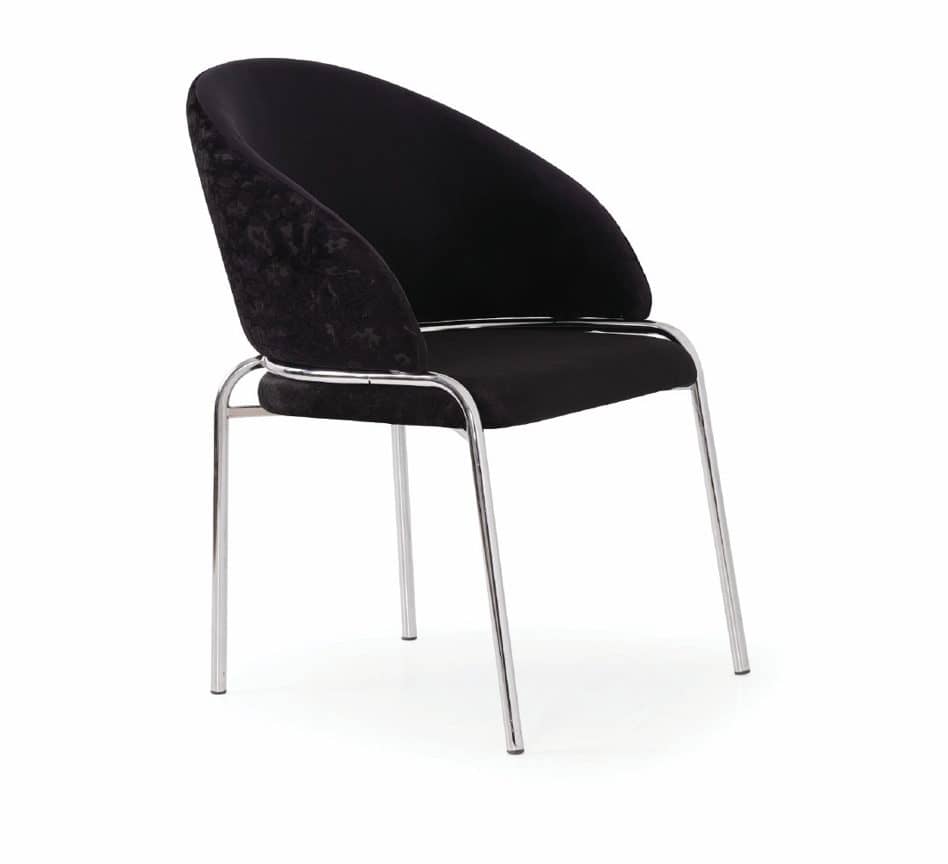 Onyx Silver Legs - Black — Dining Chair | Trendz Furniture