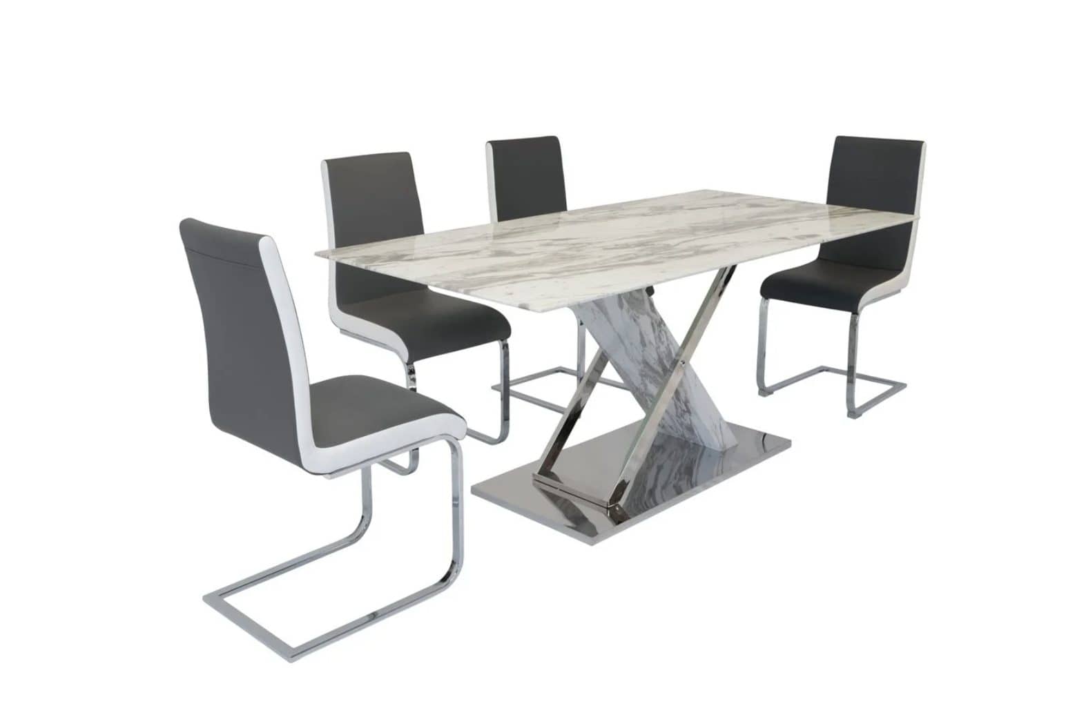 Naples & Anne Contemporary Dining Set (c) — Dining Table | Trendz Furniture