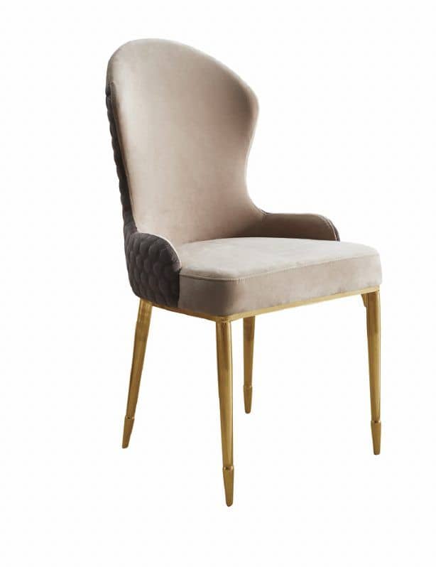 Norah Gold Legs - Beige — Dining Chair | Trendz Furniture