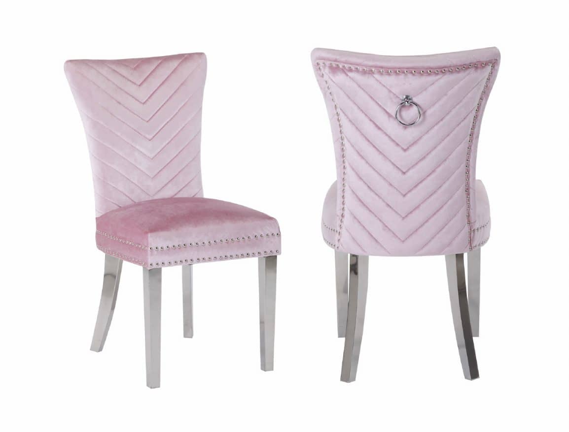 Eva Silver Legs - Pink — Dining Chair | Trendz Furniture