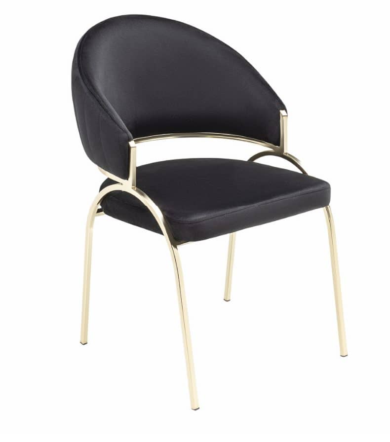 Ruby Gold Legs - Black — Dining Chair | Trendz Furniture
