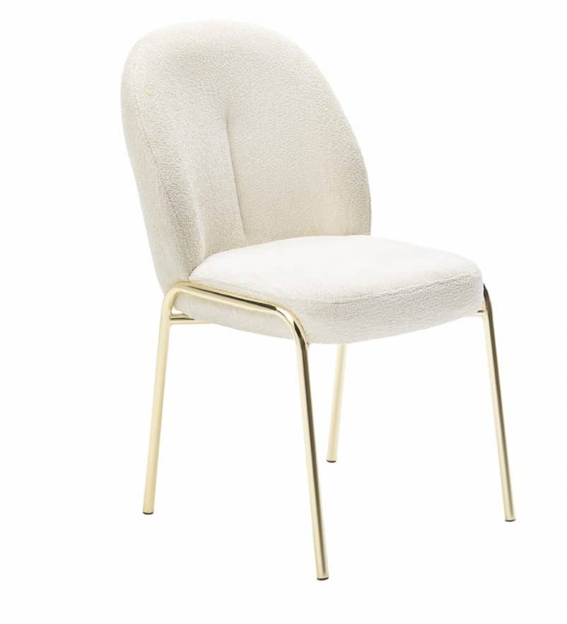 Topaz Gold Legs - White — Dining Chair | Trendz Furniture