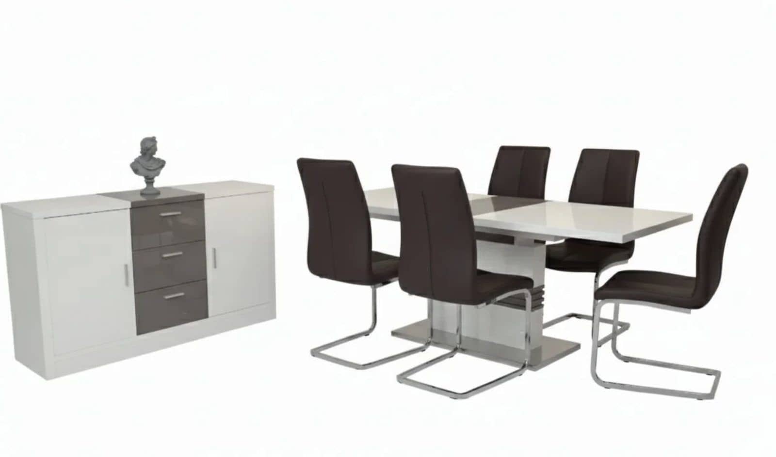 Maxwell Dining & Axis Server Set (c) — Dining Table | Trendz Furniture