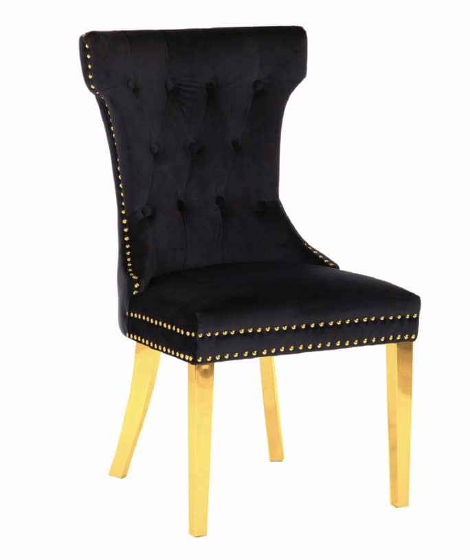 Rita Gold Legs - Black — Dining Chair | Trendz Furniture
