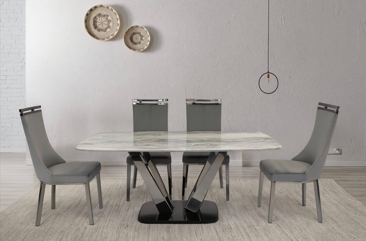 Prince & Capri Luxe Dining Set (c) — Dining Table | Trendz Furniture
