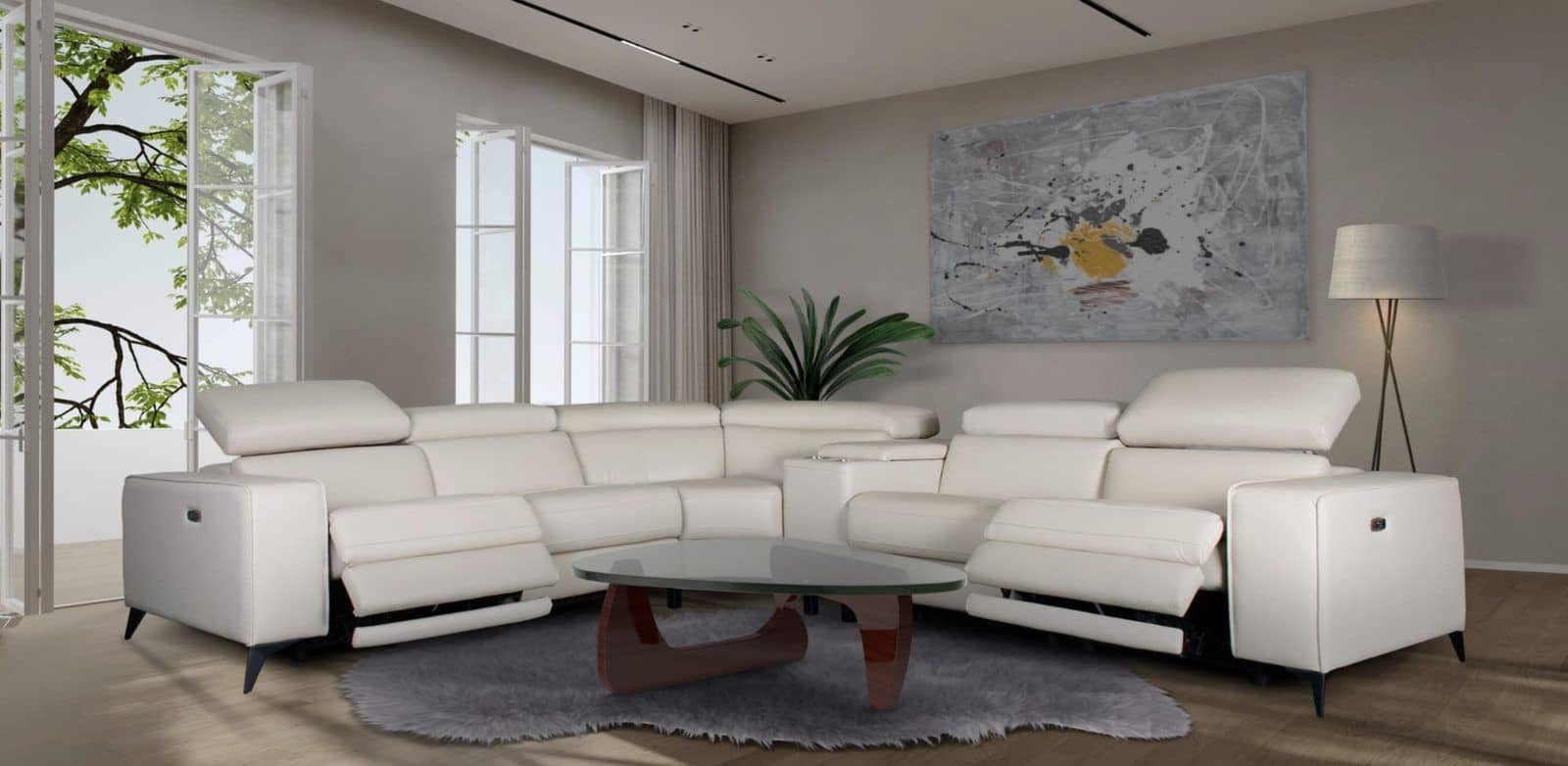 Amiyah Beige — Sectional Sofa | Trendz Furniture