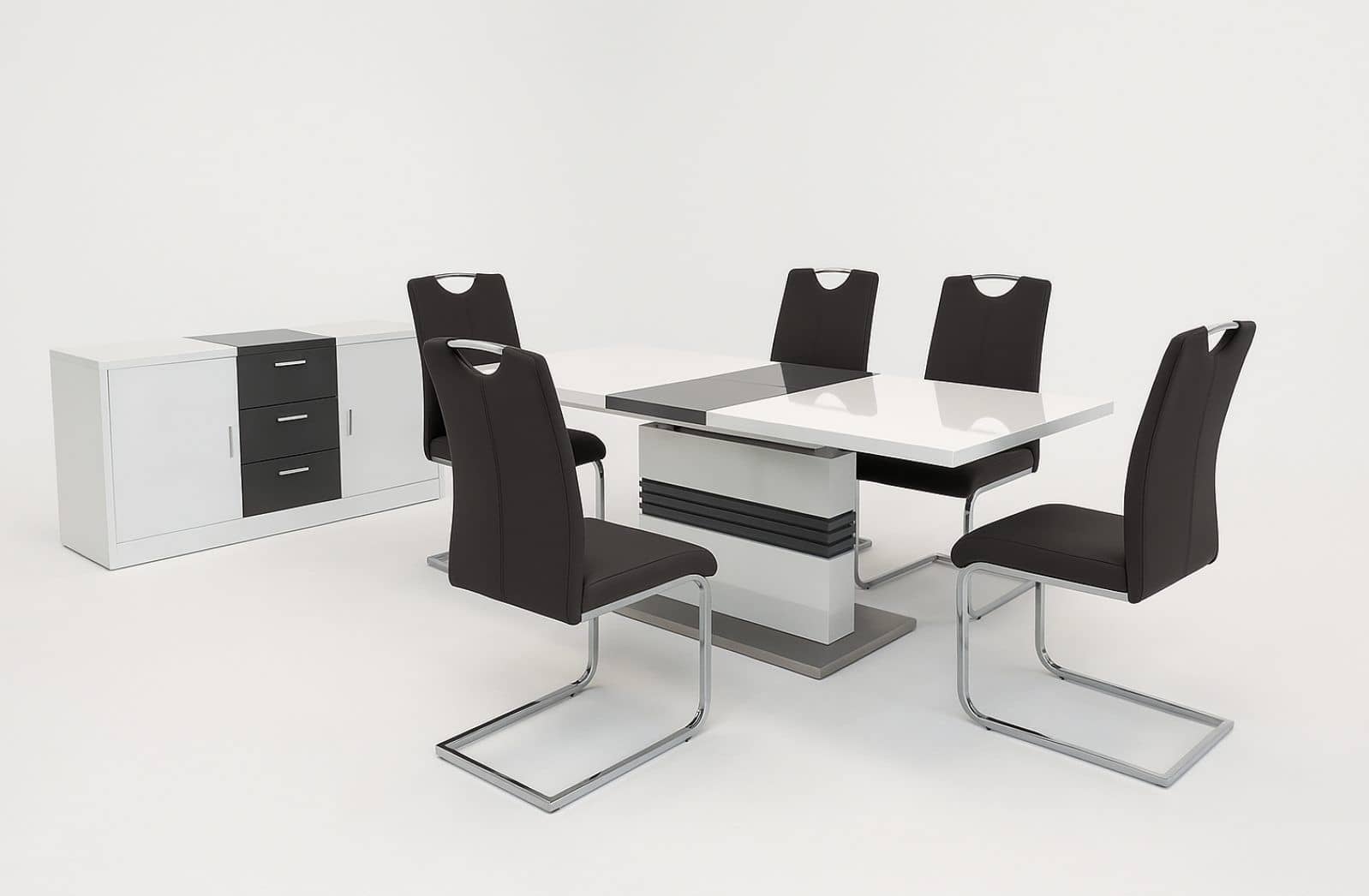 Maxwell & Axis Grey Dining Set (c) — Dining Table | Trendz Furniture