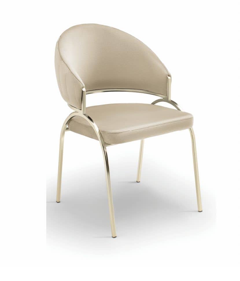 Ruby Gold Legs - Beige — Dining Chair | Trendz Furniture